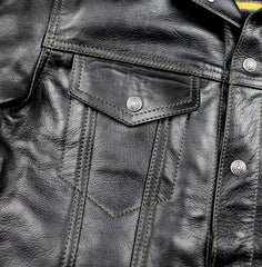 Aero 557XX Type 3 Jean Jacket, size 40, Blackened Brown Vicenza Horsehide