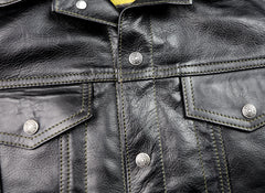 Aero 557XX Type 3 Jean Jacket, size 40, Blackened Brown Vicenza Horsehide