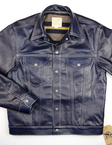 Aero 557XX Type 3 Jean Jacket, size 40, Blue Vicenza Horsehide