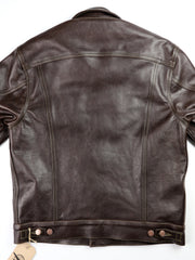 Aero 557XX Type 3 Jean Jacket, size 40, Dark Seal Vicenza Horsehide