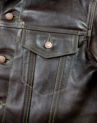 Aero 557XX Type 3 Jean Jacket, size 40, Dark Seal Vicenza Horsehide