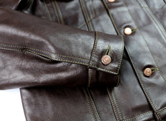 Aero 557XX Type 3 Jean Jacket, size 40, Dark Seal Vicenza Horsehide