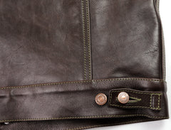 Aero 557XX Type 3 Jean Jacket, size 40, Dark Seal Vicenza Horsehide