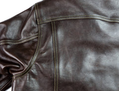 Aero 557XX Type 3 Jean Jacket, size 40, Dark Seal Vicenza Horsehide