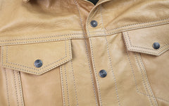 Aero 557XX Type 3 Jean Jacket, size 42, Natural Vicenza Horsehide