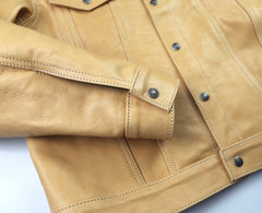 Aero 557XX Type 3 Jean Jacket, size 42, Natural Vicenza Horsehide