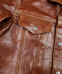 Aero 557XX Type 3 Jean Jacket, size 38, Russet Badalassi Cowhide