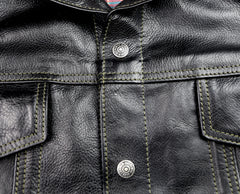 Aero 557XX Type 3 Jean Jacket, size 42, Blackened Brown Vicenza Horsehide