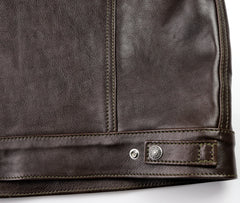 Aero 557XX Type 3 Jean Jacket, size 44, Dark Seal Vicenza Horsehide