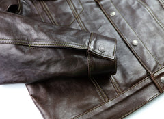 Aero 557XX Type 3 Jean Jacket, size 44, Dark Seal Vicenza Horsehide