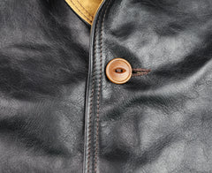 Aero A-1 Military Flight Jacket, size 42, Blackened Brown Vicenza Horsehide