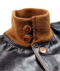 Aero A-1 Military Flight Jacket, size 42, Blackened Brown Vicenza Horsehide
