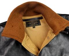 Aero A-1 Military Flight Jacket, size 42, Blackened Brown Vicenza Horsehide