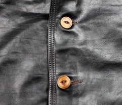 Aero A-1 Military Flight Jacket, size 44, Blackened Brown Vicenza Horsehide
