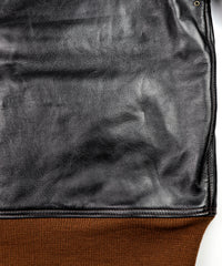 Aero A-1 Military Flight Jacket, size 44, Blackened Brown Vicenza Horsehide