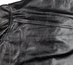 Aero A-1 Military Flight Jacket, size 44, Blackened Brown Vicenza Horsehide