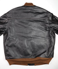 Aero A-1 Military Flight Jacket, size 46, Blackened Brown Vicenza Horsehide
