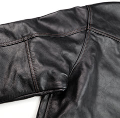 Aero A-1 Military Flight Jacket, size 46, Blackened Brown Vicenza Horsehide