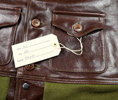 Aero A-1 Military Flight Jacket, size 40, Tobacco Badalassi