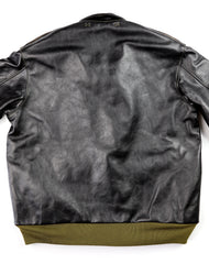 Aero A-2 Military Flight Jacket, size 48, Blackened Brown Vicenza Horsehide
