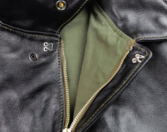 Aero A-2 Military Flight Jacket, size 48, Blackened Brown Vicenza Horsehide