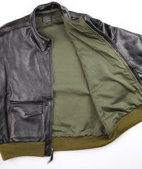 Aero A-2 Military Flight Jacket, size 48, Blackened Brown Vicenza Horsehide