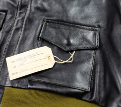 Aero A-2 Military Flight Jacket, size 48, Blackened Brown Vicenza Horsehide