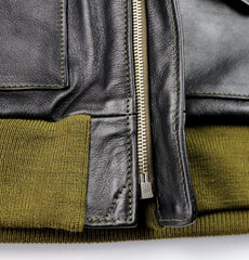 Aero A-2 Military Flight Jacket, size 48, Blackened Brown Vicenza Horsehide