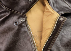 Aero A-2 Military Flight Jacket, size 44, Dark Seal Vicenza Horsehide