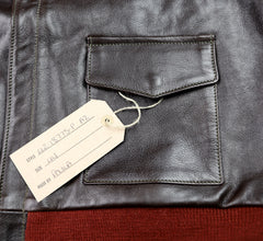 Aero A-2 Military Flight Jacket, size 44, Dark Seal Vicenza Horsehide