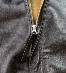 Aero A-2 Military Flight Jacket, size 44, Dark Seal Vicenza Horsehide