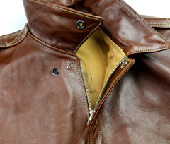 A-2 Military Flight Jacket, size 46, Russet Vicenza Horsehide