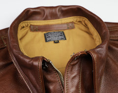 Aero A-2 Military Flight Jacket, size 52, Russet Vicenza Horsehide