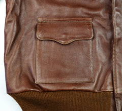 Aero A-2 Military Flight Jacket, size 52, Russet Vicenza Horsehide