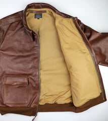 Aero A-2 Military Flight Jacket, size 52, Russet Vicenza Horsehide