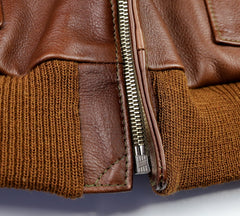Aero A-2 Military Flight Jacket, size 52, Russet Vicenza Horsehide