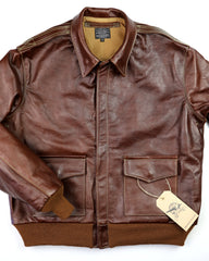 A-2 Military Flight Jacket, size 46, Russet Vicenza Horsehide