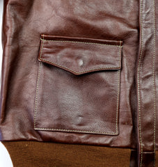 A-2 Military Flight Jacket, size 46, Russet Vicenza Horsehide