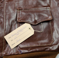 Aero A-2 Military Flight Jacket, size 42, Tobacco Badalassi Cowhide