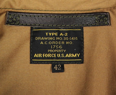 Aero A-2 Military Flight Jacket, size 42, Dark Seal Vicenza Horsehide