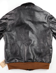 Aero A-2 Military Flight Jacket, size 40, Blackened Brown Vicenza Horsehide