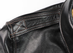 Aero A-2 Military Flight Jacket, size 40, Blackened Brown Vicenza Horsehide