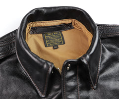 Aero A-2 Military Flight Jacket, size 40, Blackened Brown Vicenza Horsehide