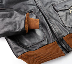 Aero A-2 Military Flight Jacket, size 40, Blackened Brown Vicenza Horsehide