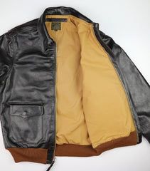 Aero A-2 Military Flight Jacket, size 40, Blackened Brown Vicenza Horsehide