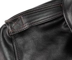 Aero A-2 Military Flight Jacket, size 42, Blackened Brown Vicenza Horsehide