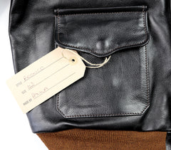 Aero A-2 Military Flight Jacket, size 42, Blackened Brown Vicenza Horsehide