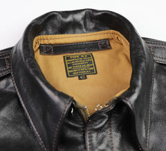 Aero A-2 Military Flight Jacket, size 42, Blackened Brown Vicenza Horsehide