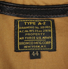 Aero A-2 Military Flight Jacket, size 44, Blackened Brown Vicenza