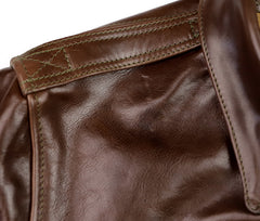 Aero A-2 Military Flight Jacket, size 42, Chestnut Badalassi Cowhide